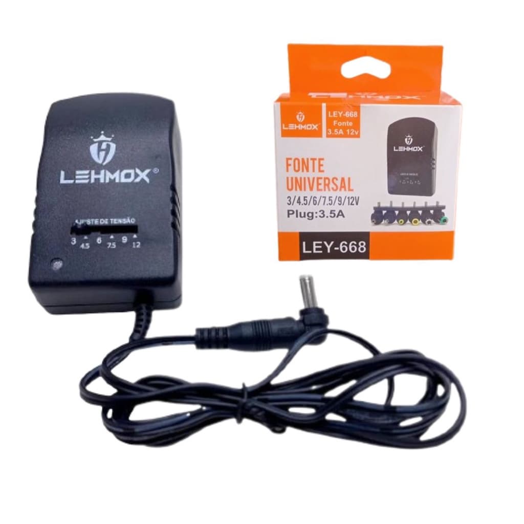 Fonte Universal 3.5A Carregador 3v/4,5v/6v/7,5v/9v/12v Lehmox Ley-668