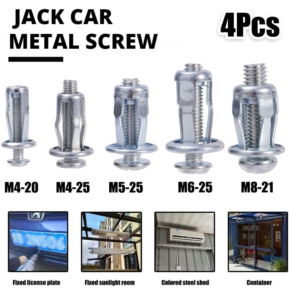 4 Unidades M4 M5 M6 M8 Jack Nuts/Porcas De Bloqueio De Rebite De Pétala Com Parafuso/De Porca De Pele De Ferro De Parede