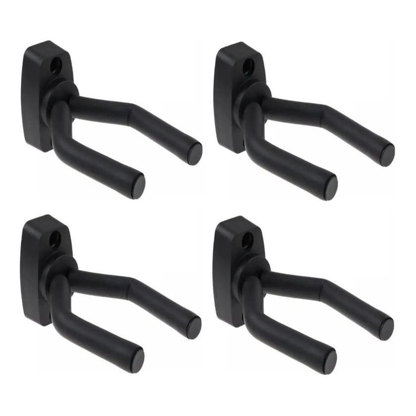 Kit 4 Suporte De Parede Para Violao Guitarra Baixo Ukulele