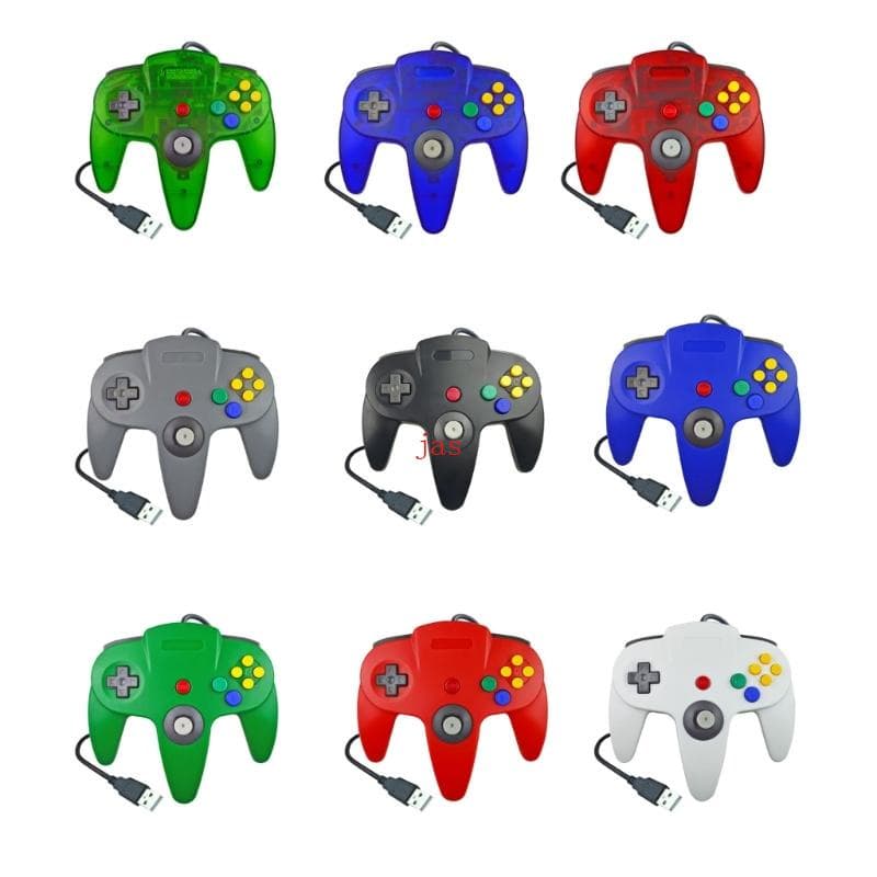 N64 USB Gamepad N64 Controlador Joystick 64 Console Jogos Retrô