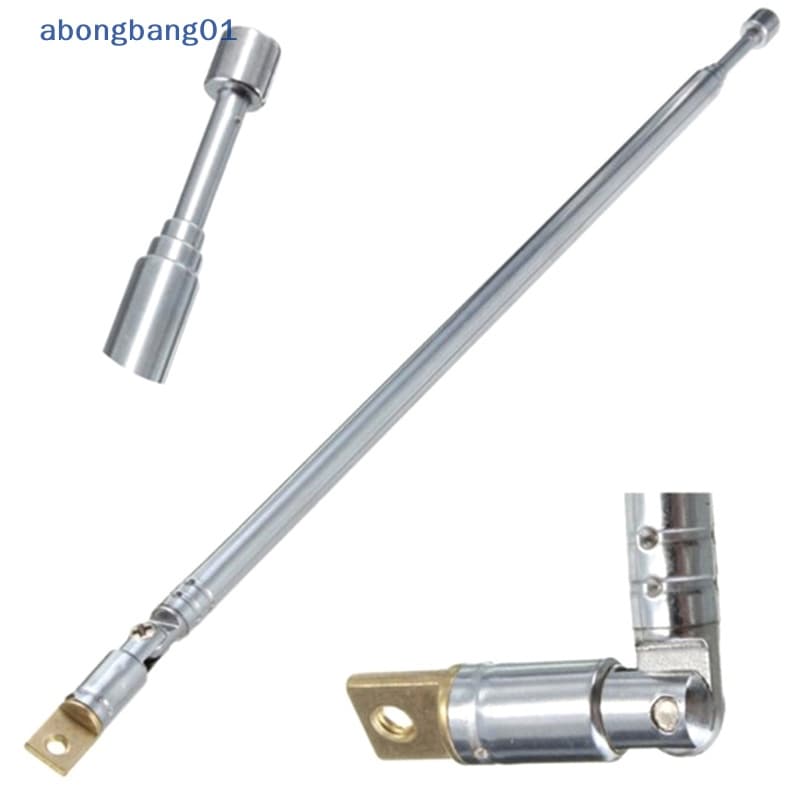 Abongbanghn Substituição 60cm Antena FM Rádio Portátil 6 Seções De TV Telescópica Rotativa Para