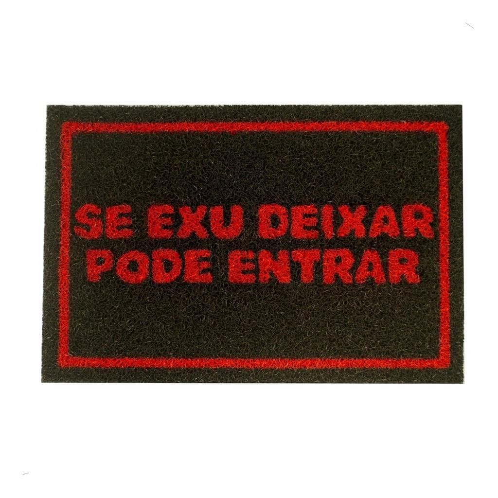 Tapete Capacho 60x40 Se Exu Deixar Lar Porta Apartamento Home casa decorativo