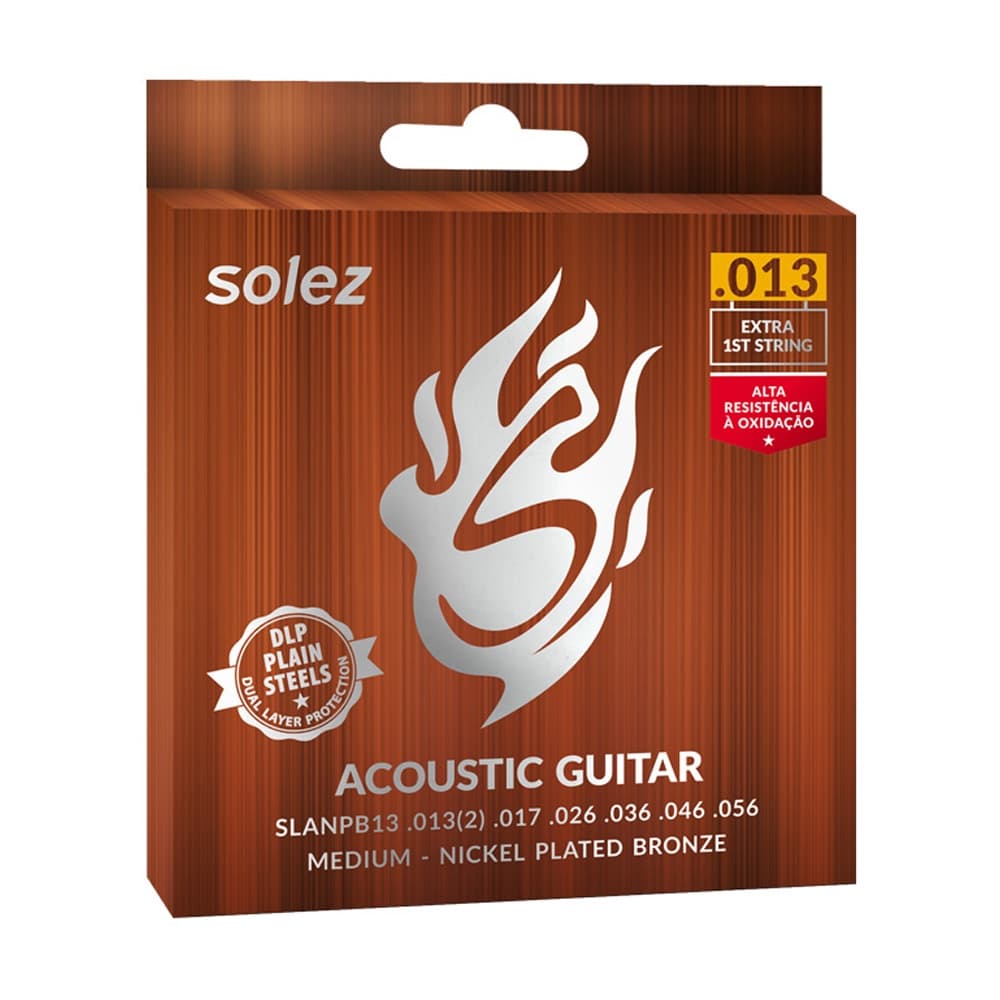 Encordoamento Solez DLP Violão Aço 013 BronzeNíquel SLANPB13