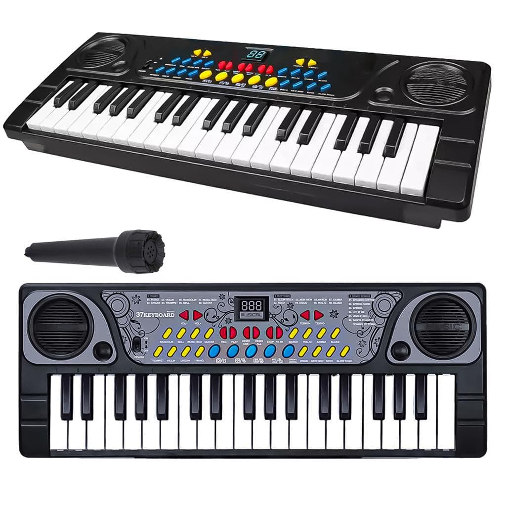 Teclado Infantil Eletronico Musical Com Microfone 41cm - Dm Toys