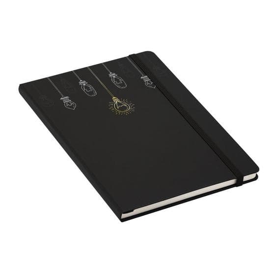 CADERNETA PAUTADA ESTAMPADA A5 - BLACK - 80FLS - BRW