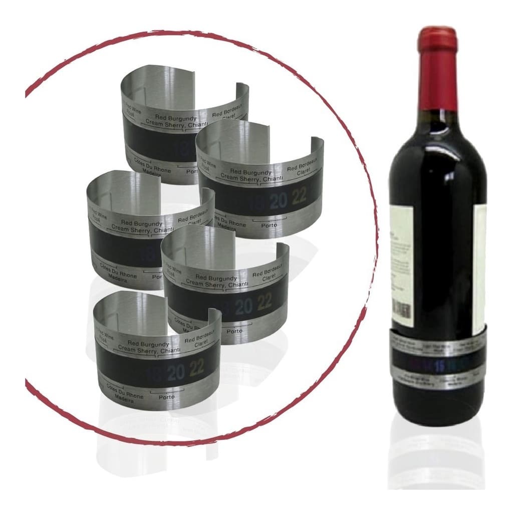 Kit 5 Medidor Temperatura Garrafa Vinho Termometro Bebida