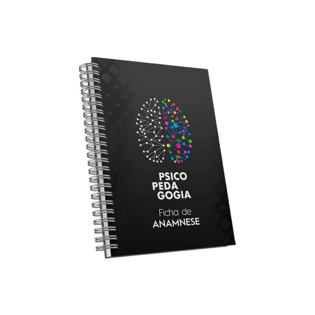 Caderno Ficha anamnese Psicopedagogia Alunos Pacientes