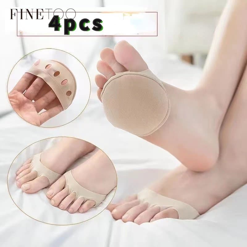 FINETOO Meias Invisíveis Meio-Palmo De Cinco Dedos Absorvedoras De Suor Para Os Pés Fino Estilo Verão