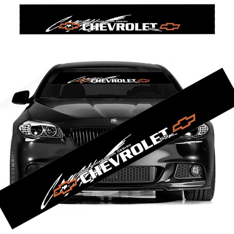Adesivo De Para-Brisa De Carro , Adesivos Decorativos Pretos Chevrolet Onix Cruze S10 Omega Prisma Celta Astra Sonic Ave