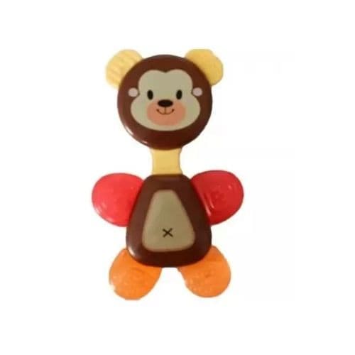 Mordedor com Chocalho de Água Macaco Kitstar Alívio Dentição Macio e Atóxico BPA Free