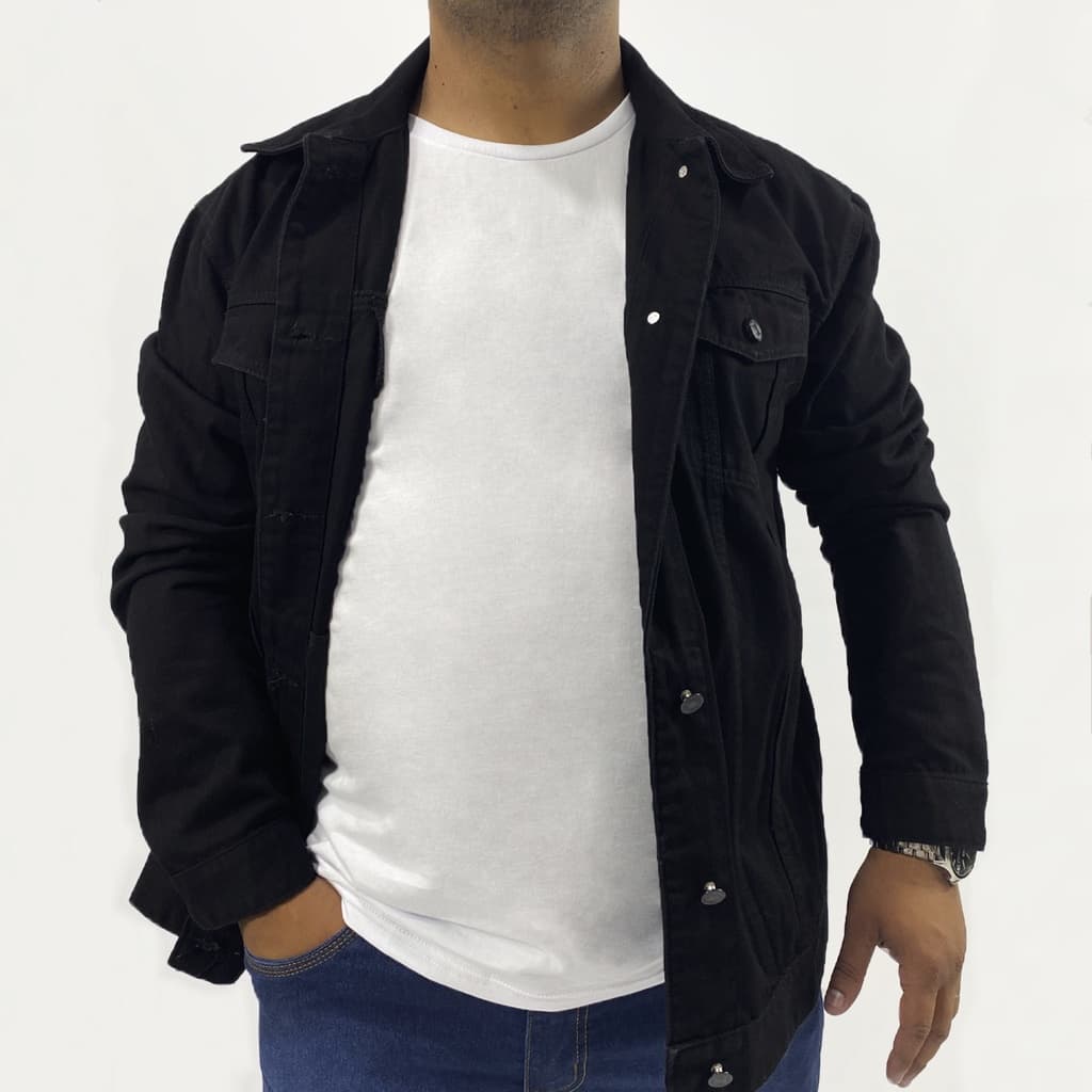 Jaqueta Masculina Jeans Preto