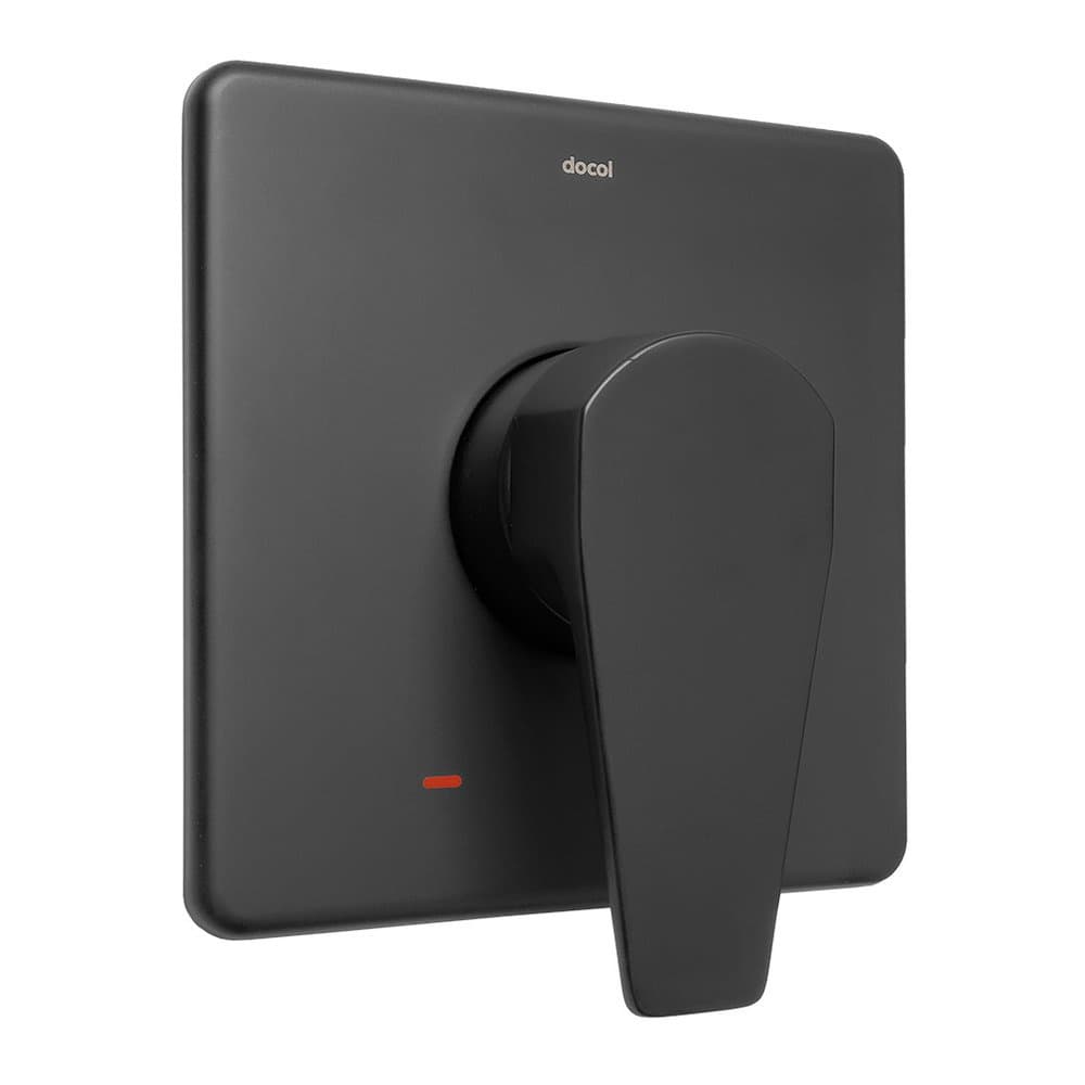 Acabamento Monocomando Chuveiro e Ducha Higiênica 1/2 Alta Vazão Lift Onix Docol Preto Fosco