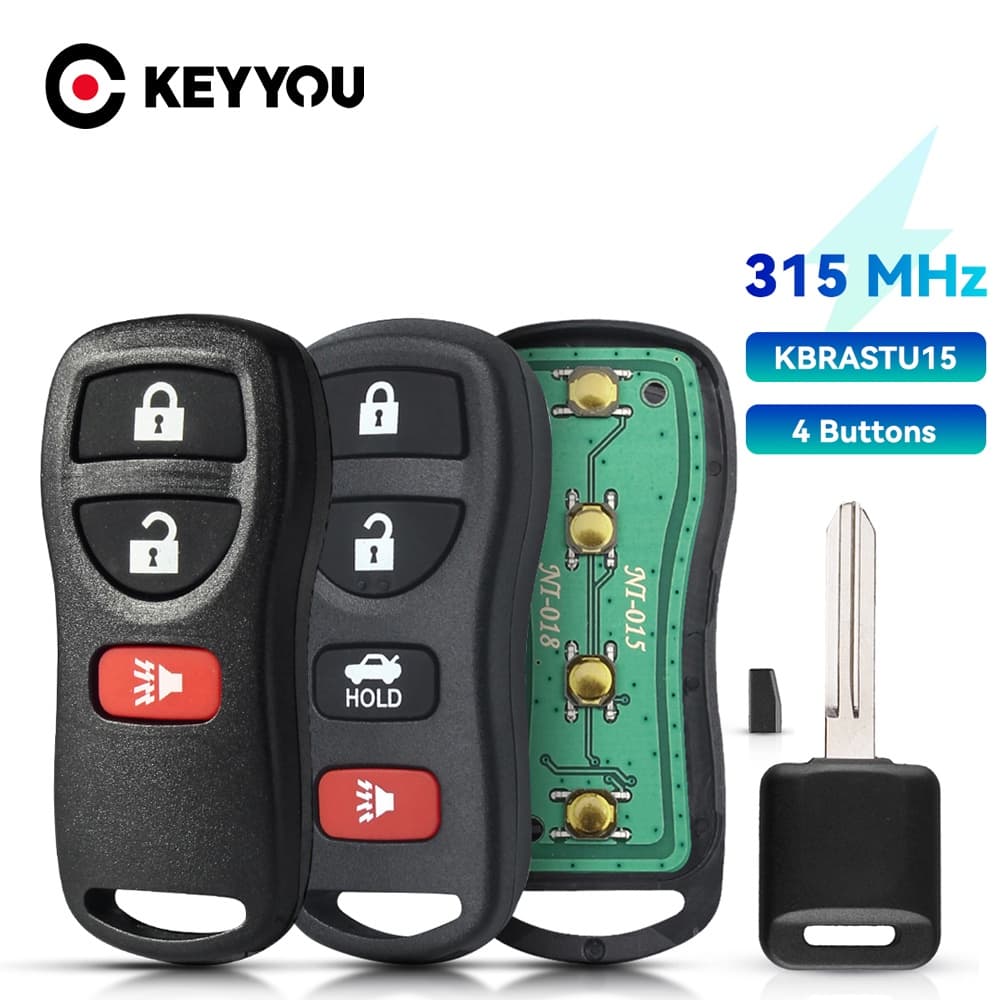 Para Nissan Altima Armada Maxima 2002-2011 Infiniti FCCID KBRASTU15 Com ID46 Chip 315MHZ 3/4 Botões Controle Remoto