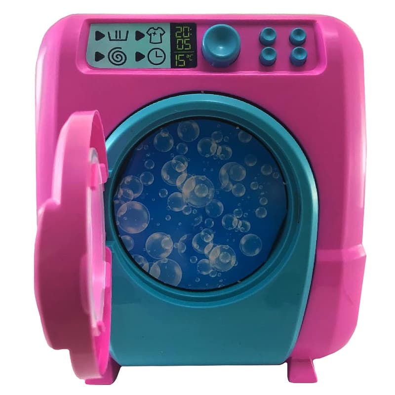 Brinquedo Maquina De Lavar Rosa Pequena De Plástico