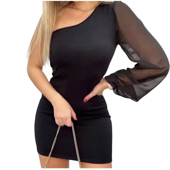 Vestido Malha Crepe Catarina Feminino Mula Manca de Tule Bufante Moda Balada