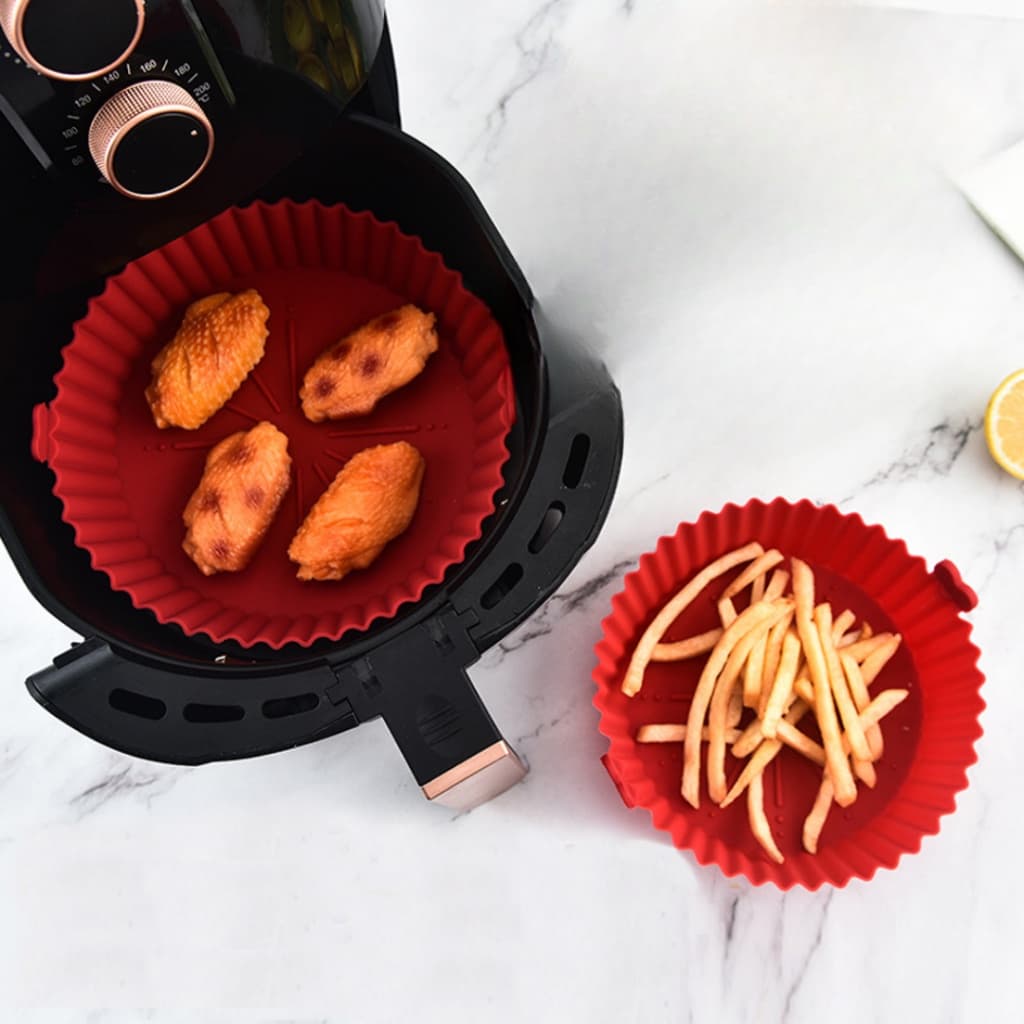 Forma Silicone Para Fritadeira Air Fryer/ Micro-ondas Com Alça 17,5cm