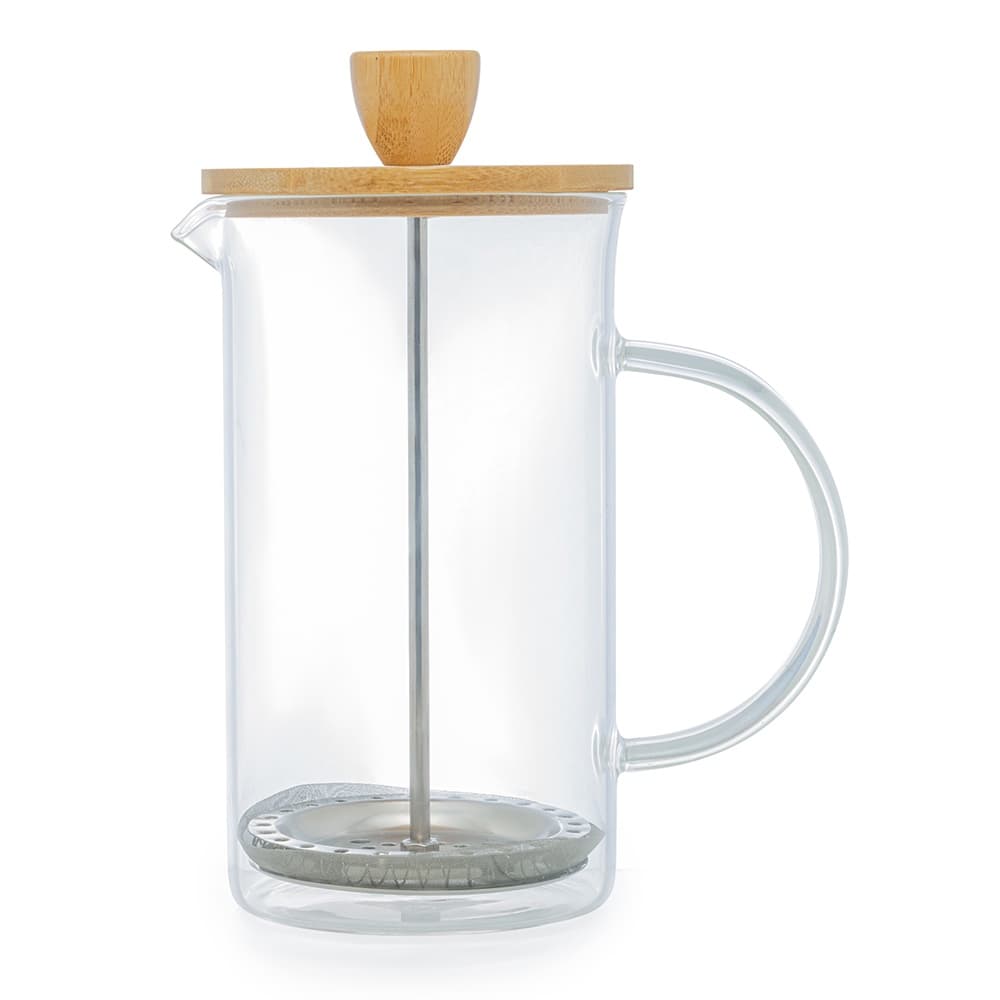 Cafeteira Prensa Francesa Vidro Borossilicato e Bambu 600ml