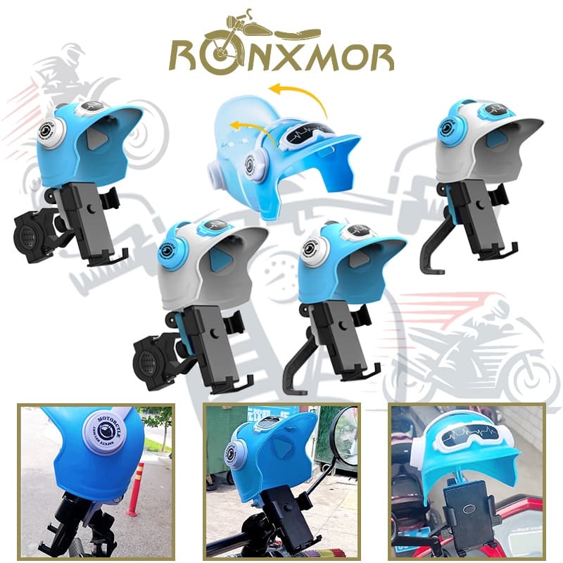 RONXMOR Novo Suporte Para Telefone Motocicleta Universal Flexível À Prova D'água Capacete Pequeno Com Viseira Solar Alça