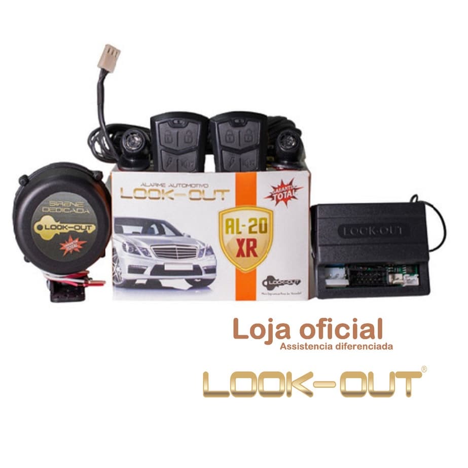 Alarme antifurto Com Bloqueio Carro Universal Look Out 1 Ano Garantia função panico rearme localização
