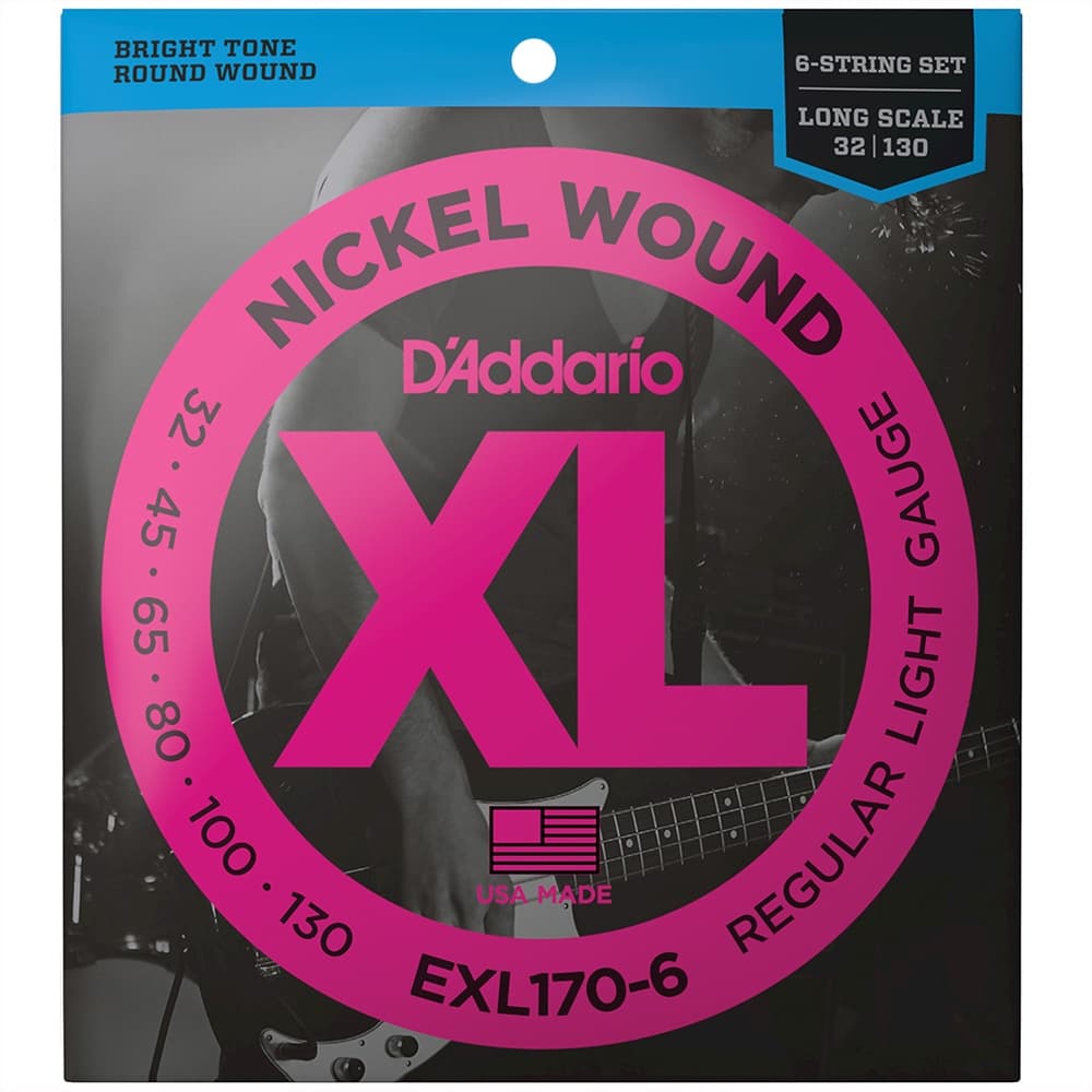 Jogo De Encordoamento Daddario Para Contra Baixo 6 Cordas Nickel Wound 032
