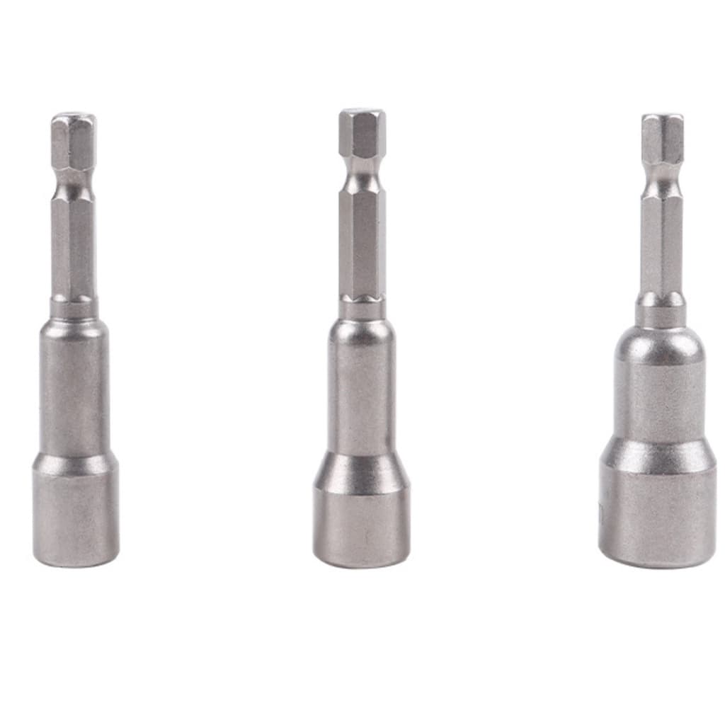 Kit Jogo De Soquete Bits Canhão Parafusadeira 6 8 10mm Ímã