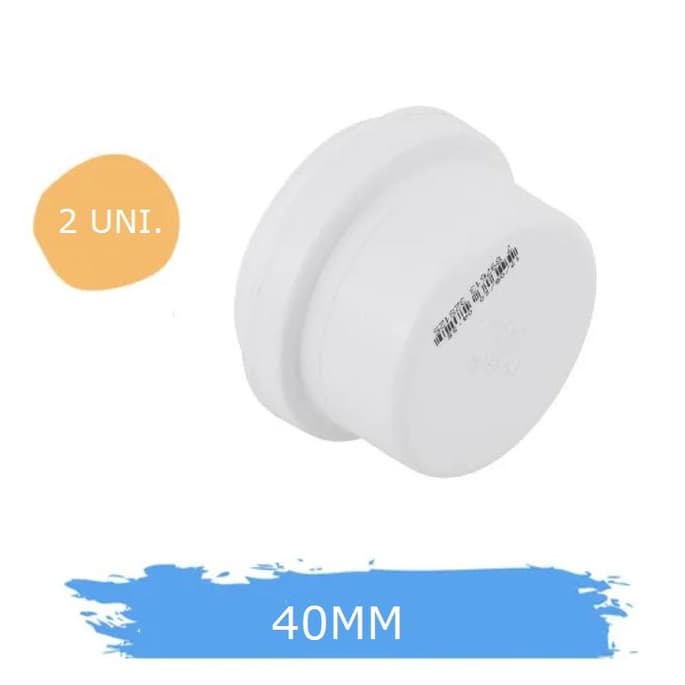 2 Caps Tampão 40mm Interromper Fluxo De Água Esgoto Fortlev