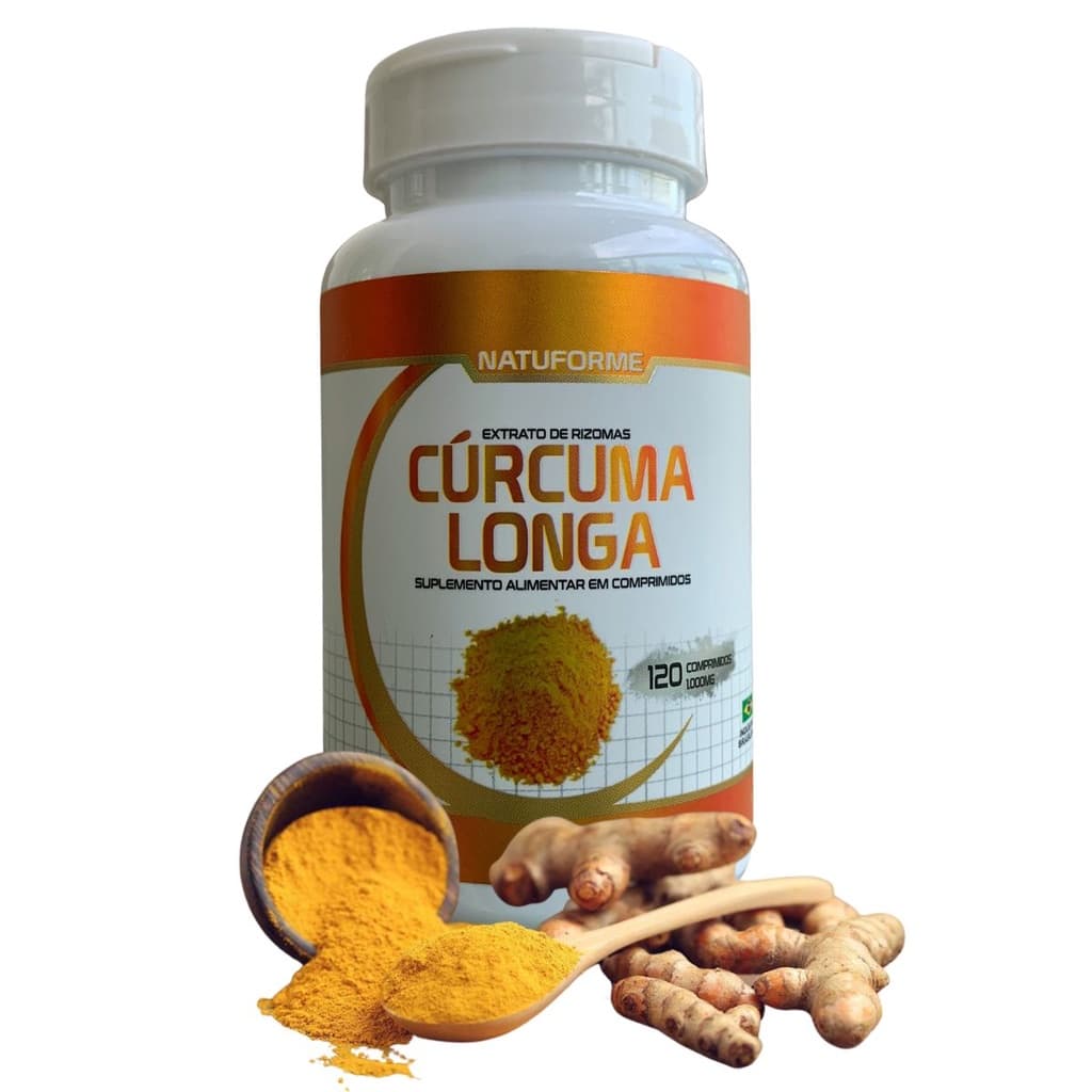 Cúrcuma Longa Pura Anti-inflamatório Natural 120 comprimidos