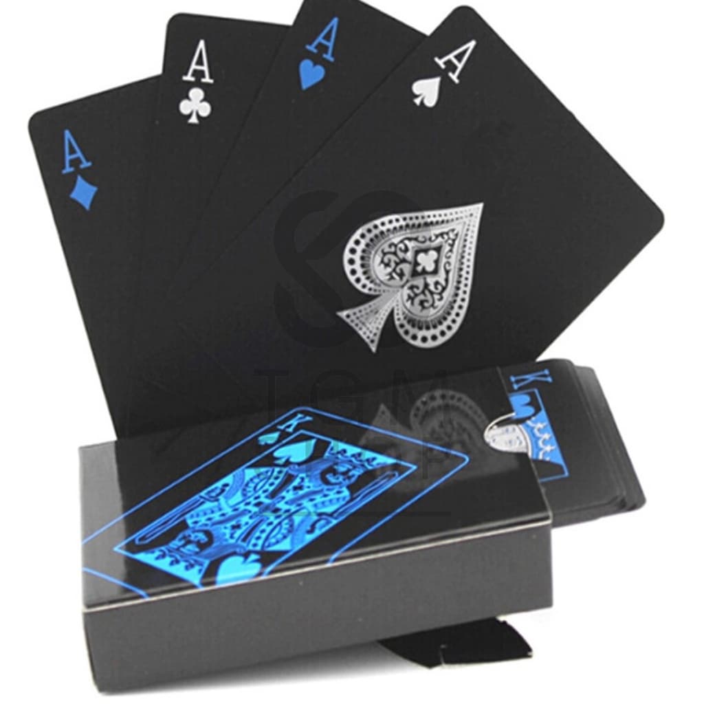 Baralho Black A Prova D'agua - Baralho Preto - Poker Mágica Brinquedo Jogos