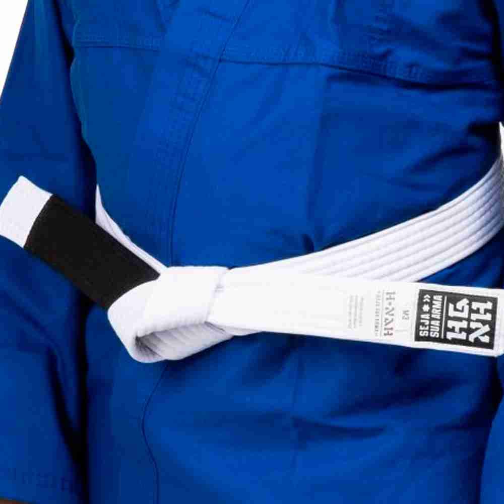 Faixa Kimono Ponta Preta Jiu Jitsu Haganah Graduação Elite
