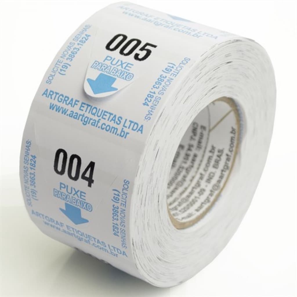 Rolo C/2000 Senhas Numeradas 000-999 P/ Dispenser Senha Azul