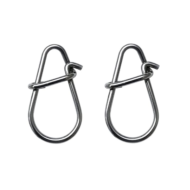 50Pcs Pino Da Cabaça Anzol De Aço Inoxidável Anéis Sólidos Giratórios De Segurança Snaps Clip Lock Snap Connector Fishing Tool