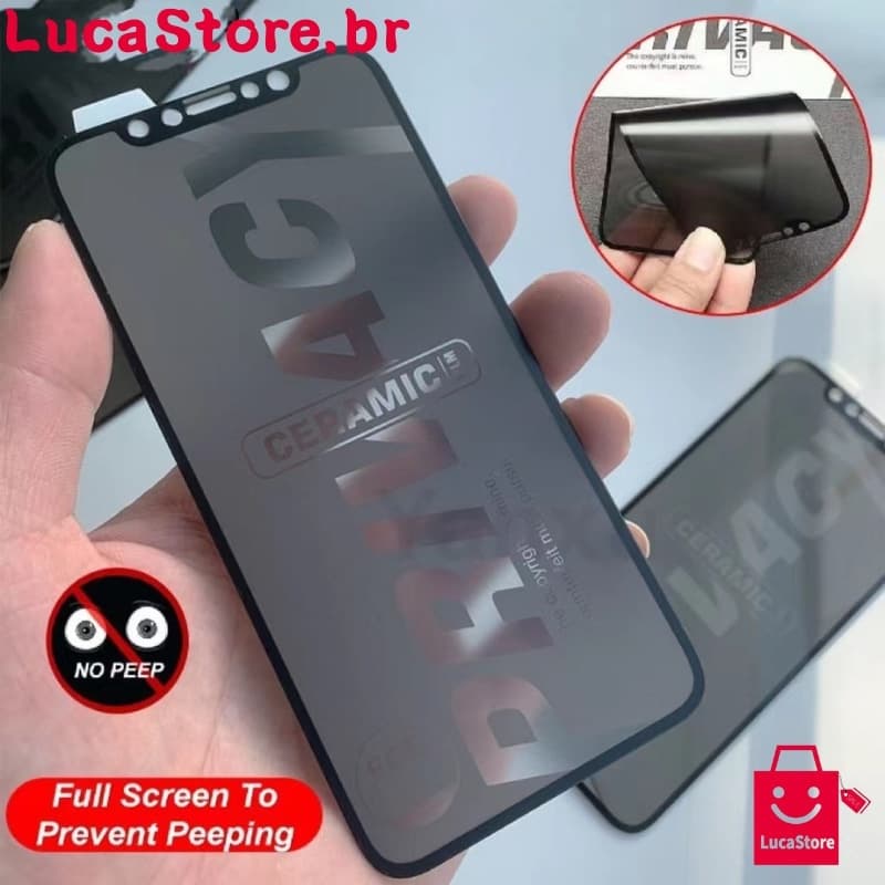 Película 3D 9D Privativa Cerâmica Fosca para Iphone 6 / 7 /8Plus / Xs / Xr / 11 / 12 / 13 / 14 / 14 Pro Max - Enviar Rapido