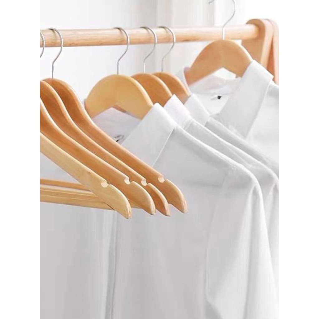 Kit 3 Cabide para roupas adulto madeira resistente guarda roupa camisa calça araras