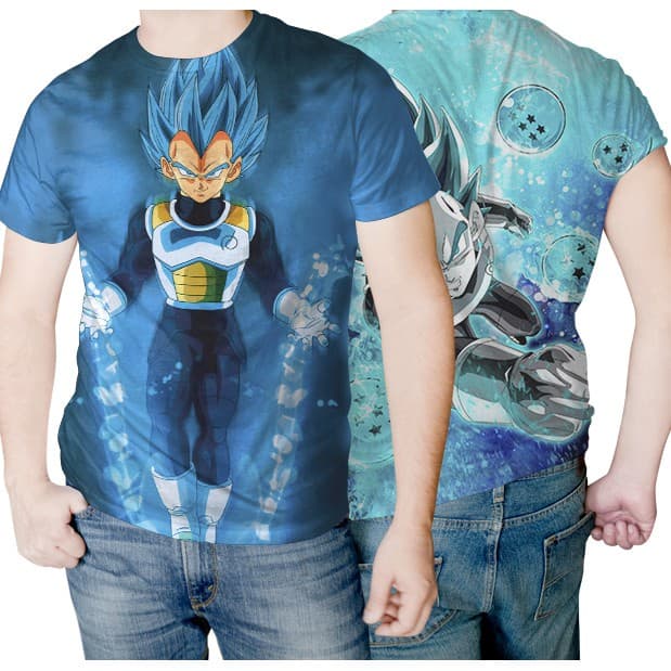 Camisa Camiseta Anime Vegeta Blue Dragon Ball Z GT Sayajin