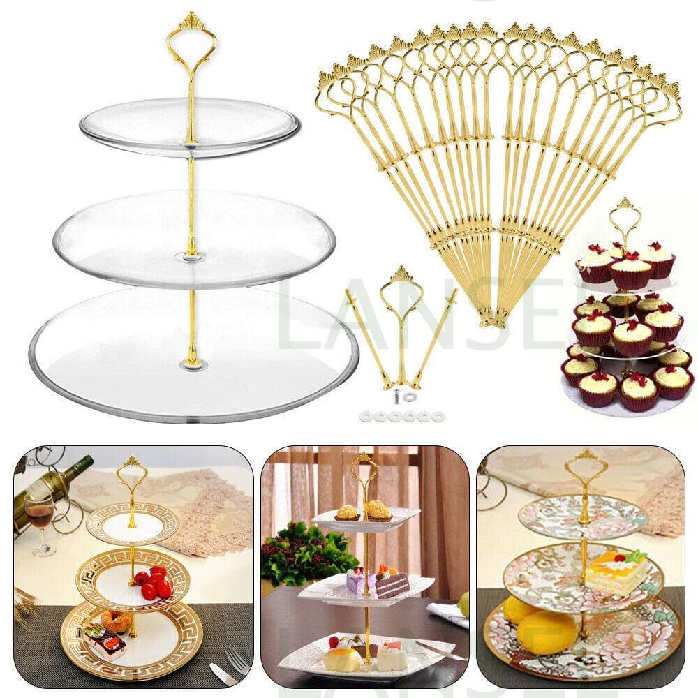 LANSEL Suporte Para Bolos De 3 Níveis Cupcake De Metal Casamento