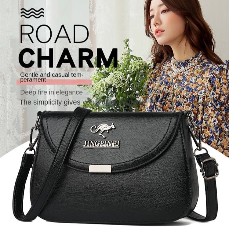 Moda bolsa de ombro textura de couro macio grande capacidade mãe crossbody bolsa feminina