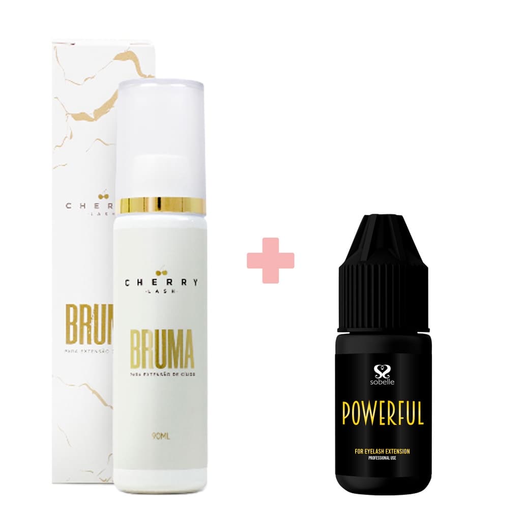 Bruma Aceleradora Cherry Lash 90ml + Adesivo Cola Sobelle Powerful 3g