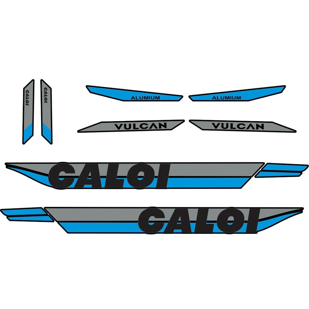 Jogo de adesivos Caloi quadro completo azul e grafite