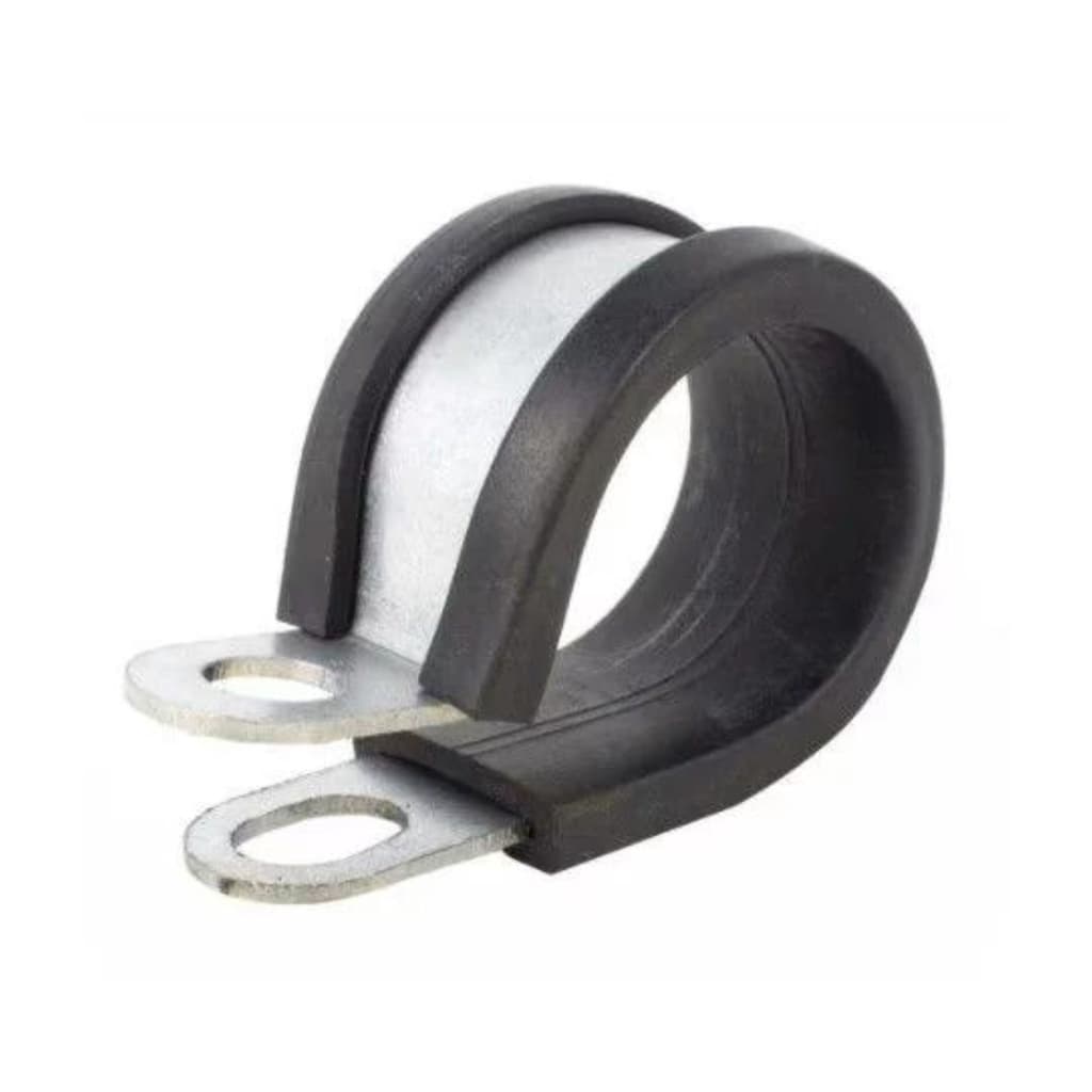 Abraçadeira 28mm (1”) com Borracha p/ Tubo Rígido – Aço Reforçado Anti Vibração