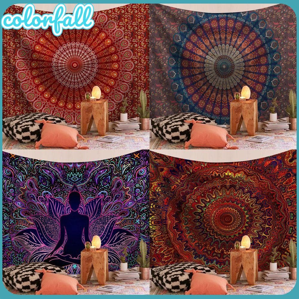 COLORFALLC Tapeçaria Indiana Mandala Decoração De Festa De Camping Tenda Boêmia