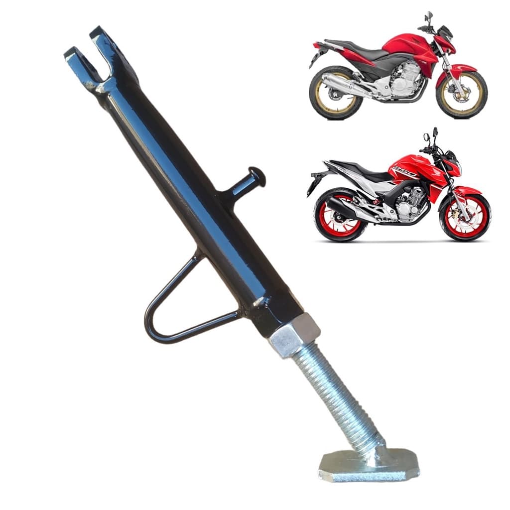 Cavalete CB300 e Twister 250 - Pezinho de Descanso Lateral Reforçado com Regulagem