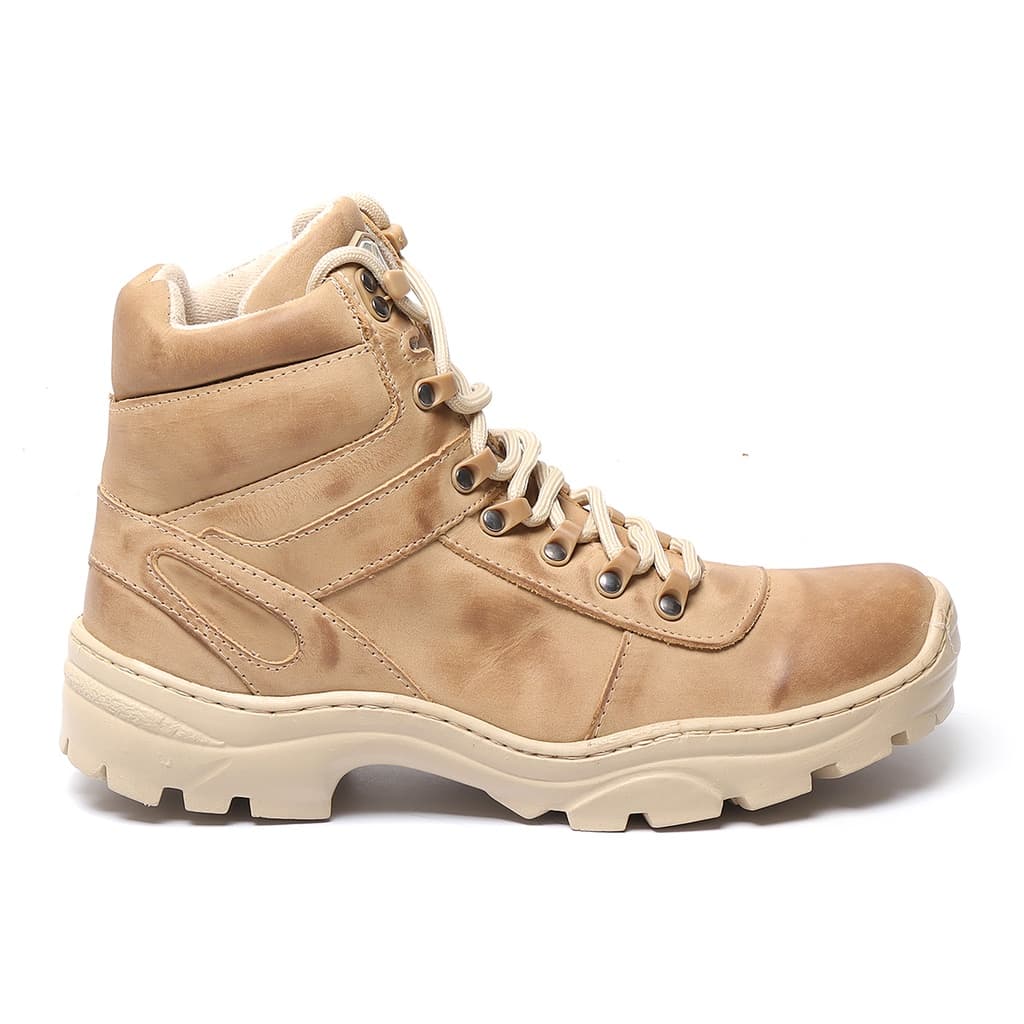 Bota Masculina Adventure Estilosa Em Couro Cano Curto Coturno Confortável Resistente Elegante