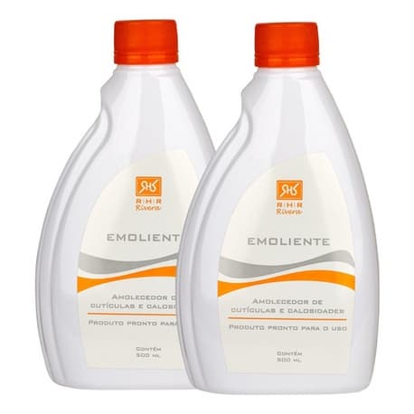 Kit 2 Emoliente 500ml Amolecedor De Cutículas E Calosidades Sem Válvula