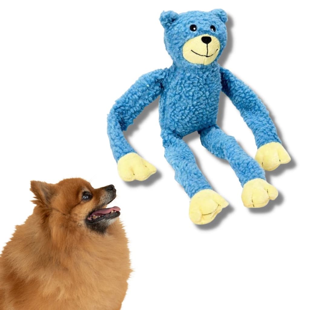 Bichinho de Pelúcia Urso Brinquedo para Cachorro Pet Grande Mordedor com Apito Som