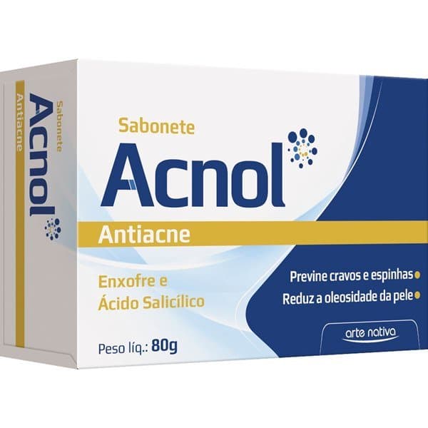 Acnol Sabonete Antiacne Pele Oleosa 80g