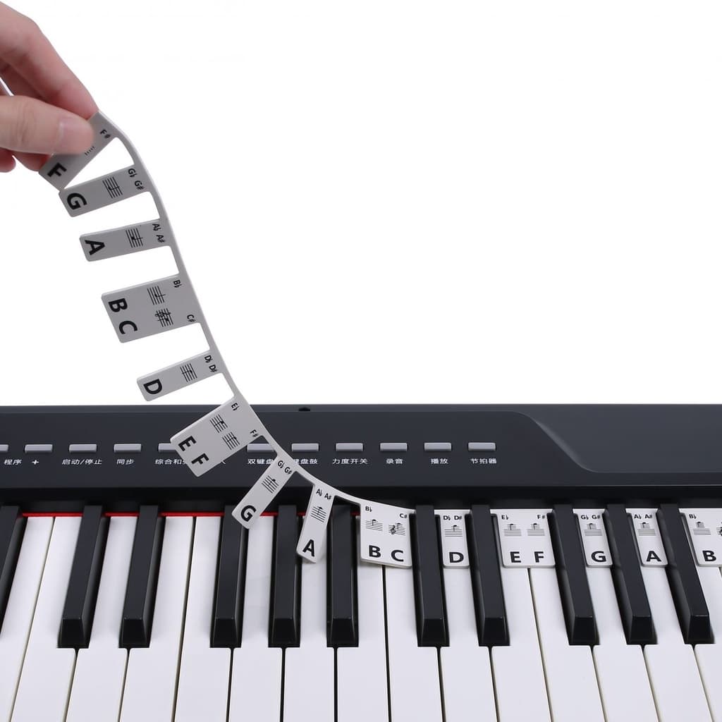 Sem Cola Prática De Tipo 61/88 Chaves Marcador De Notas De Piano Tiras De Silicone Para Iniciantes/Crianças
