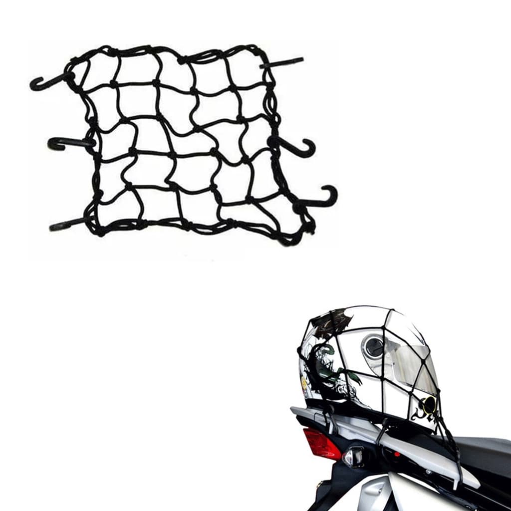 Rede Elástica Aranha Redinha Para Capacete Bagageiro Bagagem Moto Mala 35cm X 35cm