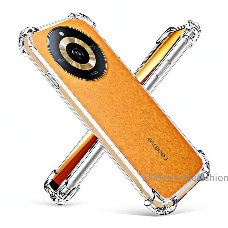 Para OPPO Realme 11 Pro Plus 5G Realme11 4G 11X 2023 Caixa De Silicone Transparente À Prova De Choque Telefone Proteção Total Da Lente Câmera Tampa Traseira Anti-Queda