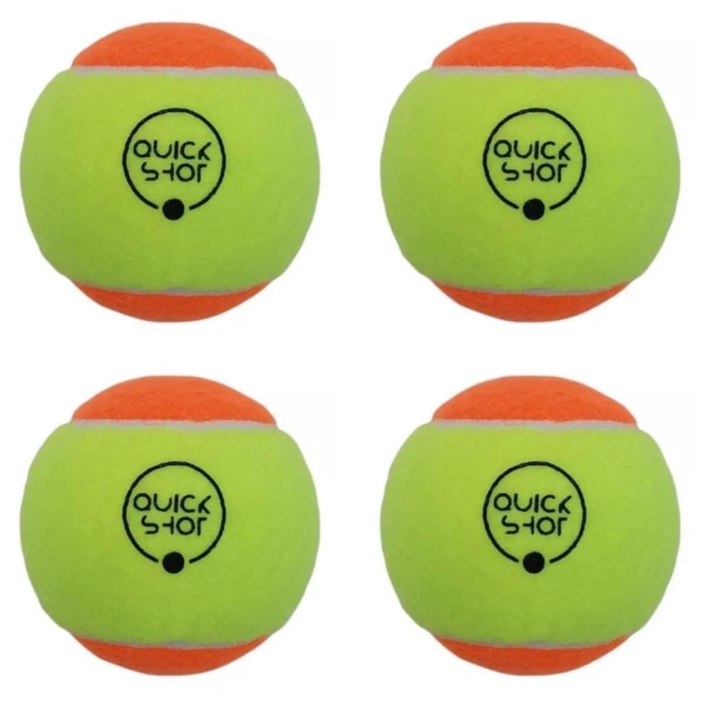 KIT 4 PCS BOLA BEACH TENNIS BOLINHA TÊNIS PRAIA QUICK SHOT