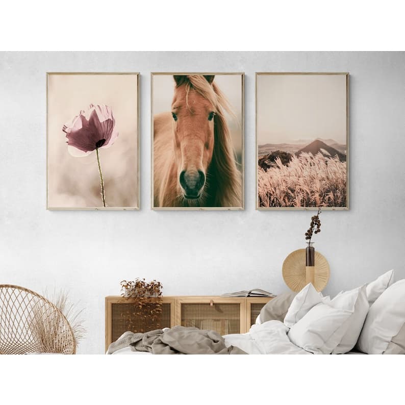 Quadro Decorativo cavalo Amimais  , decoração casa Quadro Decorativo Cavalo tamanho grande Decoração para sala casa cozinha quarto Quadro decorativo Cavalo Moderno Decoração sala Quarto Retro arte #21